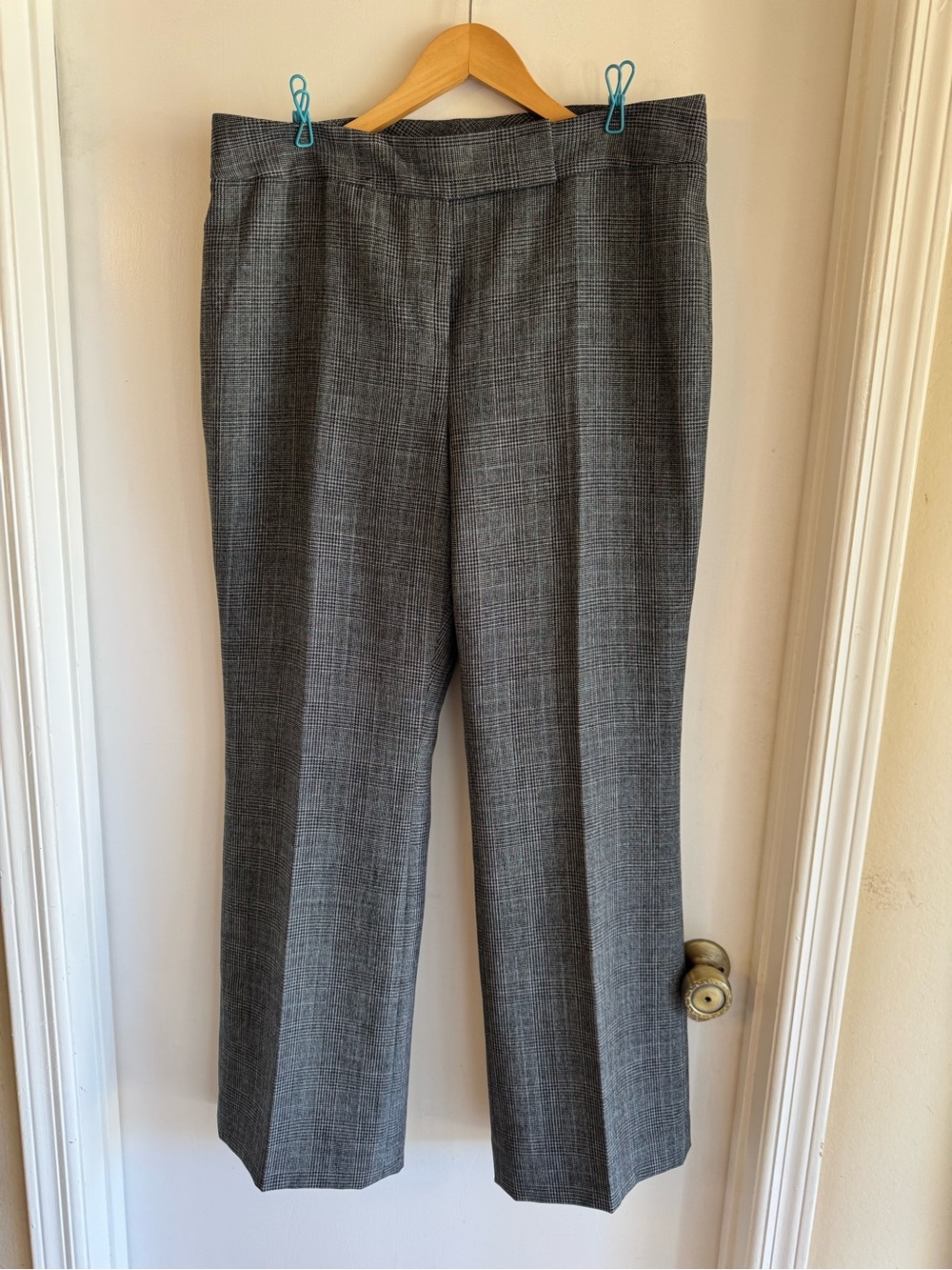 Women’s gray dress pants.